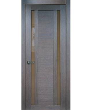 Дверь с ПВХ покрытием 15К (Филадельфия Дуб Шоколад, Стекло Бронза) Дверь с ПВХ покрытием 15К (Филадельфия Дуб Шоколад, Стекло Бронза)