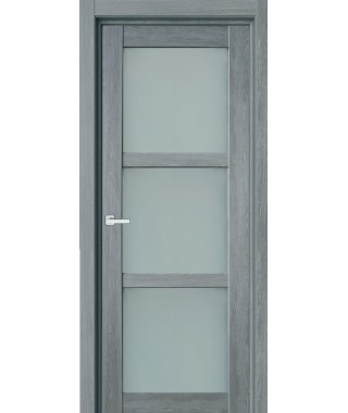 Дверь с ПВХ покрытием 40К (Сандал Серый, Стекло матовое) Дверь с ПВХ покрытием 40К (Сандал Серый, Стекло матовое)