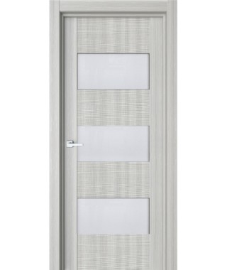 Дверь с ПВХ покрытием 84К 3D (Дуб Грей, Стекло Матовое) Дверь с ПВХ покрытием 84К 3D (Дуб Грей, Стекло Матовое)