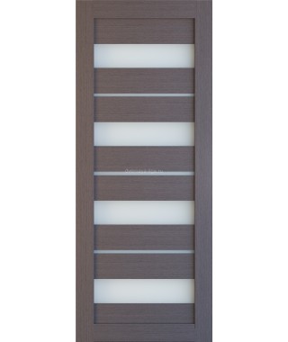 Дверь из экошпона Техно 15 Дуб серый (белое стекло)